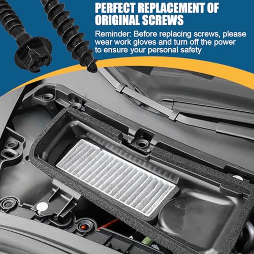 5PCS Car Air Filter Box Screws, Vehicle Air Box Cleaner Intake Bolts, Automotive Air Filter Cover Retainers Replacement Accessories, Compatible with Pacifica Patriot Journey