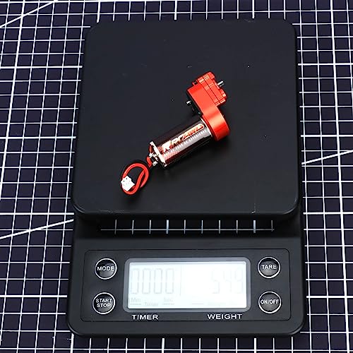 RCAWD Barrage 51T 180 Motor Metal Gearbox Combo Transmission Set for 1/24 ECX Barrage RGT FTX 1/24 Series Upgrades Part Red - color: Red
