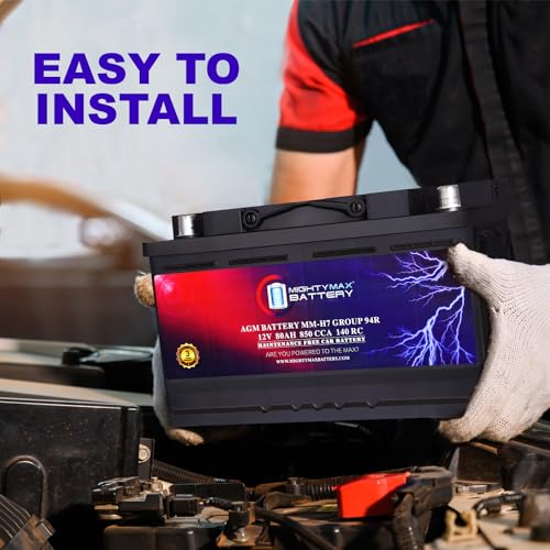 Mighty Max Battery MM-H7 Start and Stop Car BCI Group Size 94R 12V 80AH, 140RC, 850 CCA Rechargeable AGM Car Battery - style: Group 94R