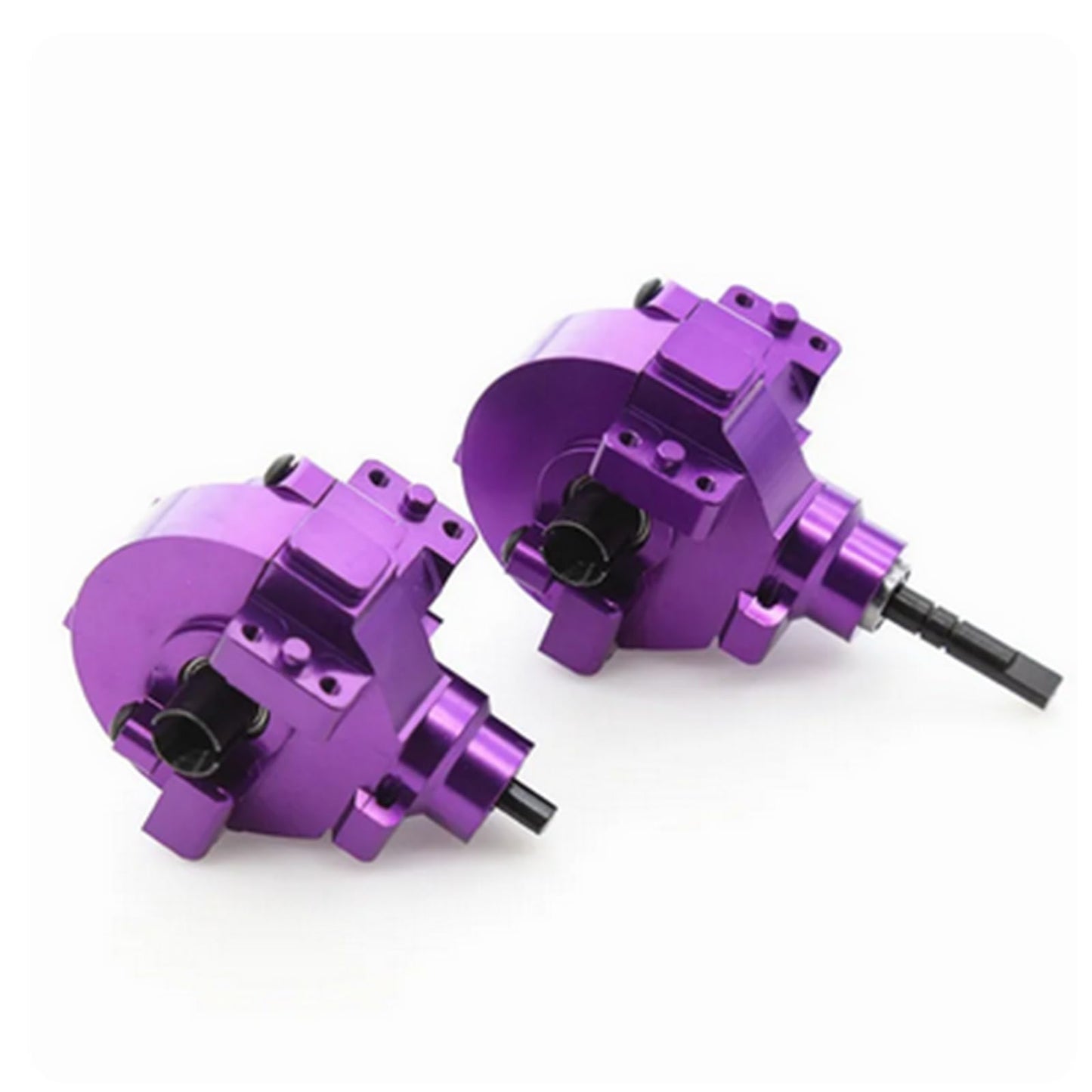 RC Drive Diff Gear Box for HSP 1/10 94107 94106 94123 94108 RC Front Rear Gearbox Assembly Aluminum Alloy Differential Upgrade Parts (Purple) - color: Purple