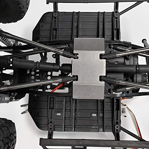 RC Stainless Steel Chassis Armor Protection Center Skid Plate Axle Chassis Guard Protector for SCX10 90046 1/10 RC Crwaler Car Upgrade Parts