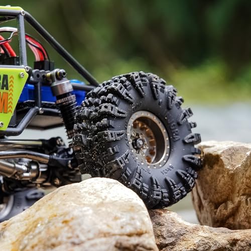 INJORA 1.0 S5 Swamp Claw Mud Terrain Tires for 1/18 1/24 RC, 64 * 24mm