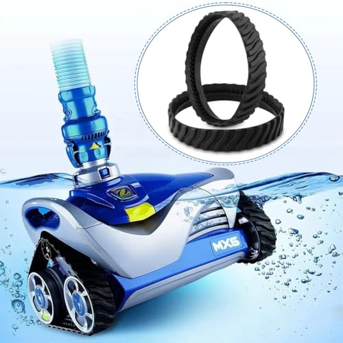 2 Pack R0526100 Pool Cleaner Tire Tracks, Replacement for Zodiac MX6 MX8 Elite & MX6/MX8 Pool Cleaners, Heavy Duty Non-Slip Rubber Wheel Belts