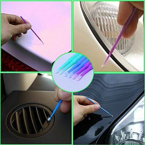 300 Pcs Repair Paint Brushes,Touch Up Paint Brushes, for Automotive Paint chip Repair, Clearance Cleaning, Available in 2.5 mm,2.0mm and 1.5 mm(L:2.5mm,Blue/M:2.0mm,Green/S:1.5mm, Purple)