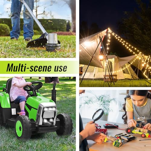 2 Packs Power Wheel Adapter Compatible with Ryobi 18V Battery, Upgraded Battery Converter Kit with Switch, Fuse & Wire Terminals, 12 AWG Wire, Power Connector for DIY RC Car Toys Robotics - color: 2-PACK