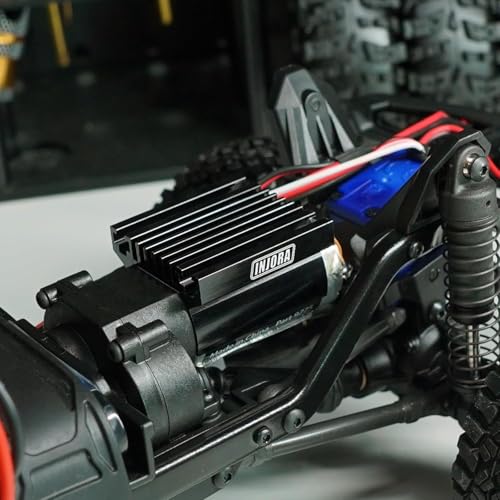 INJORA 180 PRO Brushed 48T Motor with Stainless Steel Pinion and Aluminum Heat Sink for TRX4M 1/18 RC Crawler Car Upgrade