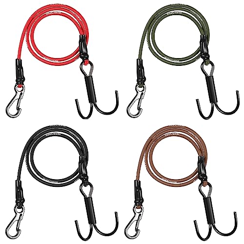 RC Crawler Kinetic Winch Strap, Escape Rope, Rescue Trailer Hook for 1/8 1/10 LCG Chassis Axial SCX10 I II Capra RR10 TRX4 (Dark Night Green) - color: Dark Night Green