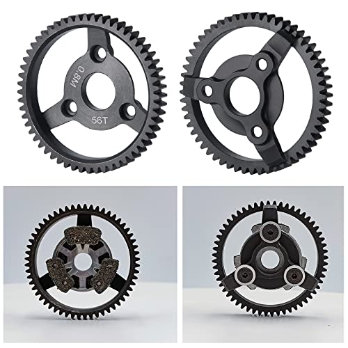 MOHERO Metal Spur Gear 32P 18T 56T Transmission Gears for 1/10 Slash 2wd Rustler Stampede Telluride RC Car - size: 32P 18T 56T