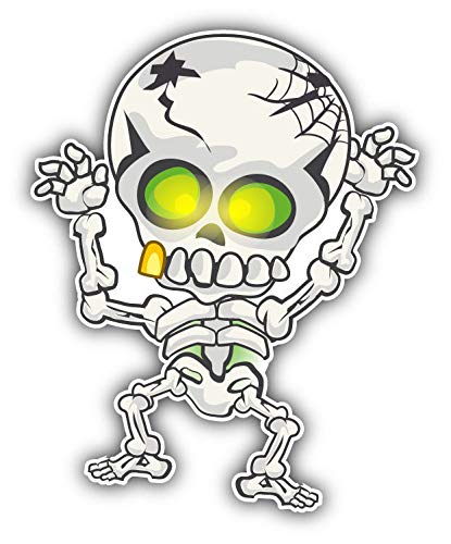 Skeleton Funny Cartoon Vinyl Decal Sticker Waterproof Car Decal Bumper Sticker 5"