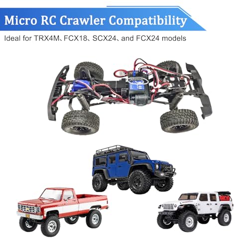30A Brushless ESC for TRX4M SCX24 Micro RC Crawlers Upgrades | Compact 30A brushless ESC delivers smooth throttle response and reliable power for 1/18 and 1/24 micro crawlers