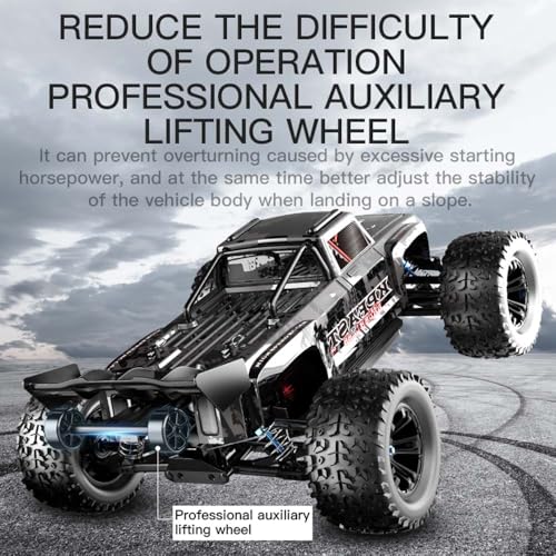 X-Verse KF16 1/12 Brushless RC Buggy, Fast RC Cars for Adults, Max 70KM/H Electric Off Road RC Truck with 3S Battery, High Speed All Terrain RC Waterproof Off-Road Cars, 3 Battery - color: Kf16 Black