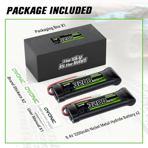 OVONIC 8.4V NiMH Battery 3200mAh 7 Cell RC Battery with TMY Connector