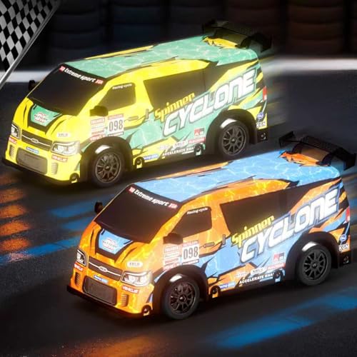 1:24 RC Drift Car - with LED Lights, JDM RC Cars Includes Drift Tire Kit USB Rechargeable Battery, Boys rc Cars Toys for Christmas Birthday - color: Rc Drift Car-yellow