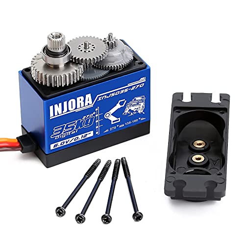 INJORA RC Motor 550 Brushed Motor and Servo 35KG High Torque Servo for RC Car Models Crawler Truck