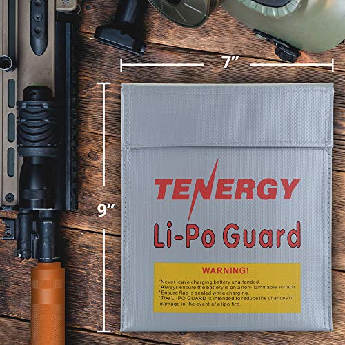 Tenergy Lipo Bag, Fire Retardant Lipo Battery Bag for Charging and Storage, 7x9inches - size: 1x Medium 7x9in