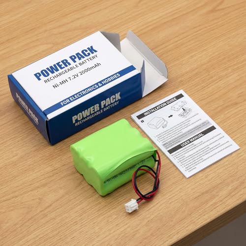 Updated 7.2v 2000mah ni-mh Battery Pack 228844 Control Panel Security System Alarm Battery for BATT1X BATT2X 6MR2000AAY4Z 10-000009-001 10-000013-001 PERS-4200