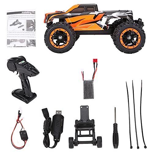GoolRC 16889A Pro RC Cars, 1:16 Scale Remote Control Car, 4WD 45KM/H High Speed Brushless Motor RC Truck, 2.4GHz All Terrains Off-Road Electric Toy Vehicle for Adults - size: 1 Battery