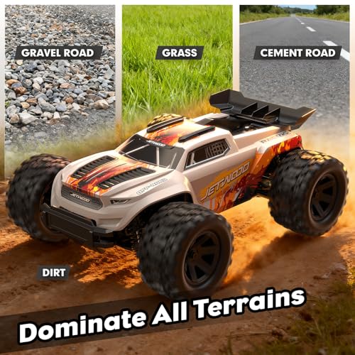 1:18 RC Buggy 36 KPH Fast RC Cars for Adults, 4WD Ready to Run Remote Control Car with 2 Batteries, Hobby RC for Boys and Beginners, JC18W