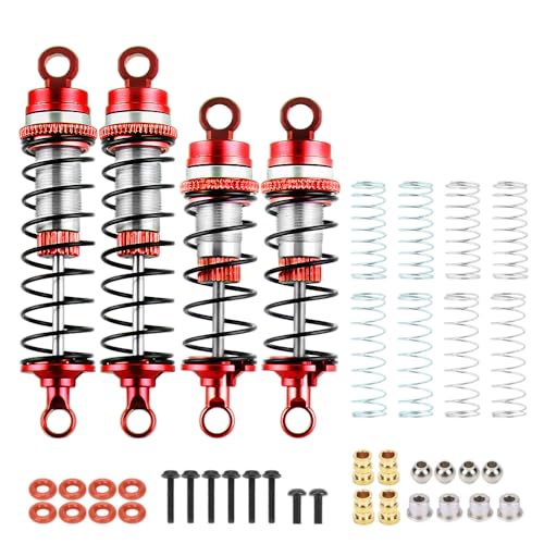 GLOBACT RC Shocks for LOSI 1/16 Mini-B 1/18 Mini-T 2.0 LOS314004 (Red) - color: Red