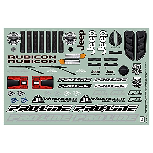 Pro-Line Racing Jeep Wrangler JL Unlimited Rubicon for 12.3 PRO354600 Car/Truck Bodies Wings & Decals