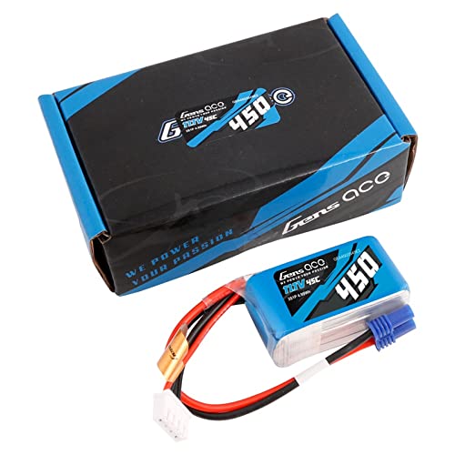 Gens ace 3S Lipo Battery 11.1V 45C 450mAh Lipo Battery Pack with EC2 Plug