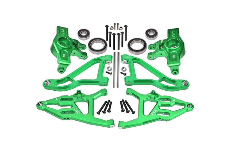 GPM 7075 Alloy Front Knuckle Arms for TRAXXAS 1/7 Unlimited Desert Racer -85076-4 - color: Green