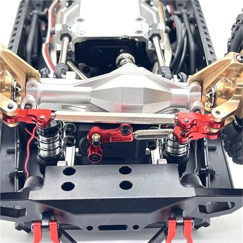 Compatible with MJX for Hyper Go H12Y 1/12 RC Crawler Car Upgrade Parts Accessories Metal Steering Link Rod Pull Rod RC Tie Link Rods(Red) - size: Red