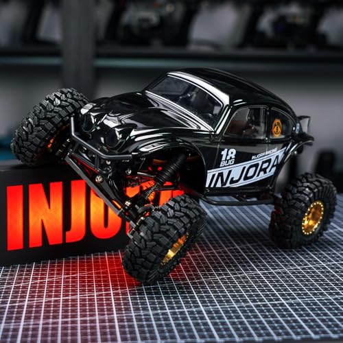 INJORA BUG18 Body with Interior for 1/18 TRX4M Universal LCG Chassis(Black) - color: Black