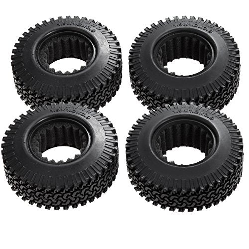 100mm 1/10 Scale Rubber Tires for 1:10 RC Climbing Rock Crawler 1.9 Inch Wheels | Rubber Tire with Foam Insert for TRX-4, SCX10, Gen8, Available in 96mm-120mm sizes