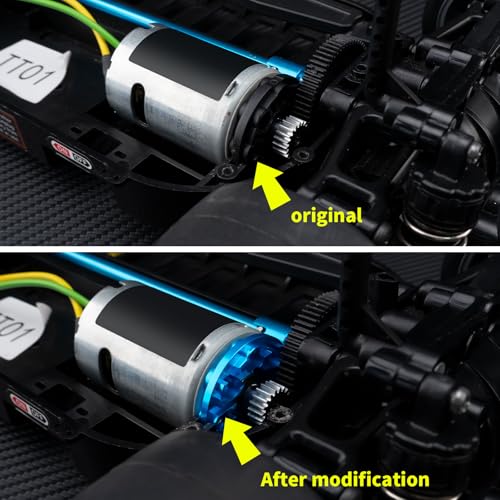RC Aluminum Alloy Adjustable Motor Mount Plate Heat Sink Compatible with Tamiya TT01 TT01D TT01E 1/10 RC On Road Touring Car Motor Mount Chassis Upgrade Replacement Parts (Blue) - color: Blue