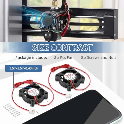 Wathai 2 Pack 4010 Fan 24V Brushless DC 40mm 24V Fan Small Replacement Fans | Small Replacement Fans 1000mm 39inch Cable for 3D Printer Ender 3 Pro 3X CR-10S Hotend Upgrade - style: 24v 2P Ball