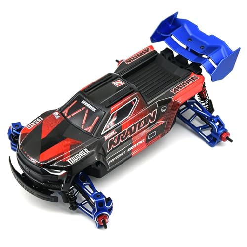 Aluminum Upgrade Parts Set for ARRMA 1/16 Mini Kraton 3S, Front/Rear Upper/Lower Arm, Gearbox Cover, Wing, Steering Link (Blue Front/Rear Upper/Lower Arm Set) - color: Blue Front/Rear Upper/Lower Arm Set