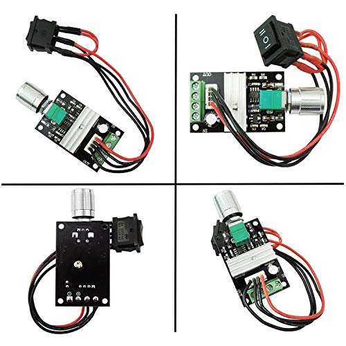 2 Pcs DC Motor Speed Controller PWM 1203BB 6 V 12 V 24 V 3 A 80 W speed adjustable reversible pulse forward and reverse control switch button