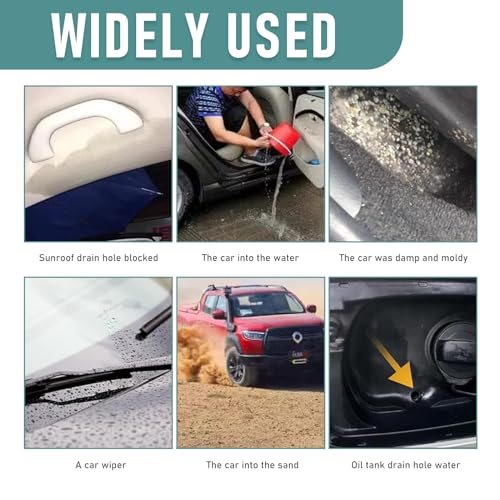 Pack-1 Car Air Conditioning Pipe Cleaning Brush, 9.8Ft Rotatable Vehicle Sunroof Drain Hole Unblocker, Universal Automotive Unblocking Repair Slender Drainage Tool Accessories (Green)