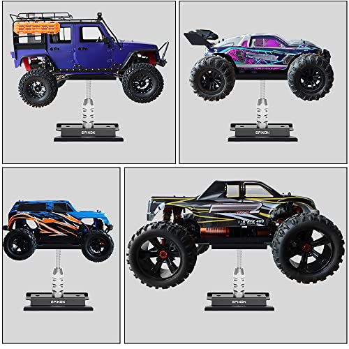 RC Car Stand with RC Screwdriver & Screws Pallet for 1/8 1/10 1/12 1/16 1/18 RC Car | 360-degree Rotation, Adjustable Height 3.54in to 5.11in