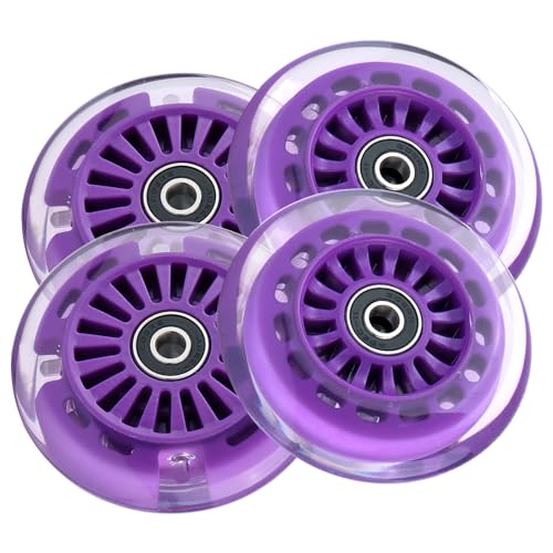 90mm Wiggle Car Polyurethane Replacement Wheels Set Upgrades for PlasmaCar Ride-on Toys Wiggle Car Replacement Wheels, 4-Pack (Purple) - color: Purple
