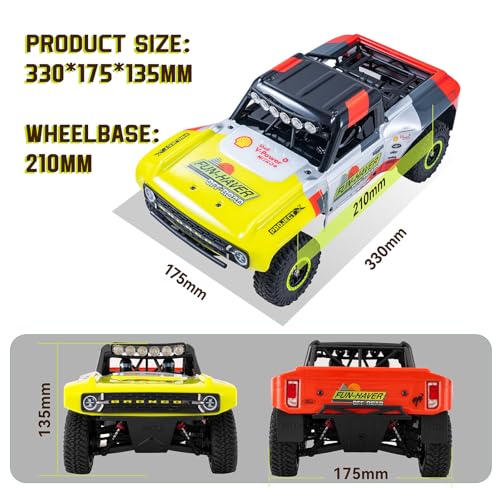 FCXㅤ FMS 1/18 Ford Bronco U4 S RC Truck, Hobby RC Crawler with Remote Controlled Lighting, Cooling System 4WD Drivetrain RC Crawler for Adults, Brushed RTR, 2024 - color: 2024