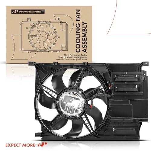A-Premium Engine Radiator Cooling Fan Assembly with Brushless Motor | Compatible with Select Mini Models - Cooper Countryman 2018 2019 2020 2021 2022 2023 2.0L