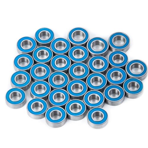RC Repairs Spare Parts For Tamiya 1/14 30PCS Blue Bearings Kit 6x12x4mm 5x11x4mm RC Semi Tractor Truck For Climbing Trailer Car Parts
