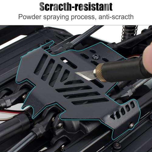 TRX4 Armor Kit,1/10 RC Chassis Armors Set Skid Plate for TRAXXAS TRX-4 Sport Bronco K5 Blazer Defender Body Link Shock Axle Protector (7)
