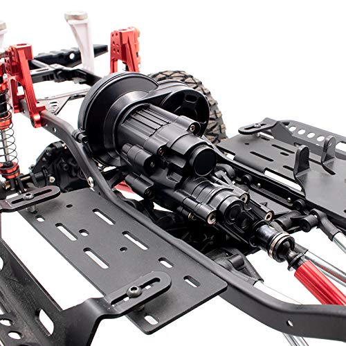KYX Racing CNC Machined Metal Two-Speed Transmission Gearbox Upgrades Parts Accessories for 1/10 RC Crawler Car Axial SCX10 II 90046 SCX10.2