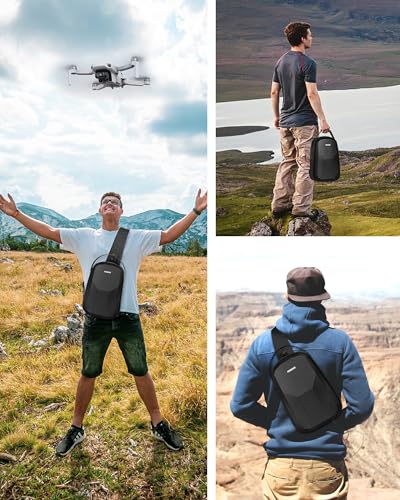Mini 4K Case, for DJI Mini 4K/2/2 SE, RC-N1 Controller, Drone Bag | Waterproof, Travel Drone Sling Backpack, for Charging Hub and 3 Batteries, Hard Carrying Case for DJI Drone Accessories