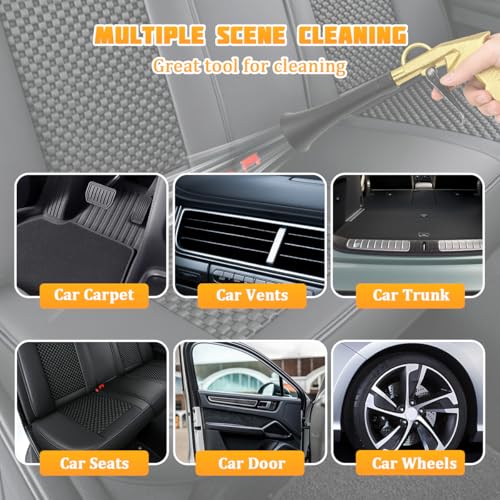 Car Detailing Air Gun, High Pressure Vehicle Air Blower Dryer Detailing Tool Kit, Automotive Interior Cleaning Gun for Quick Blowing Out Dust, Dirt, Universal for Vehicles