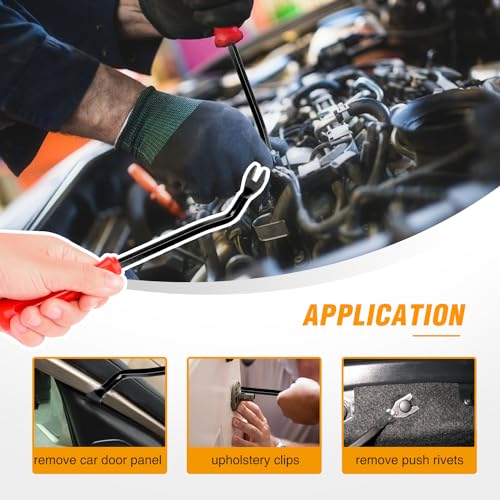 GOOACC 120PCS Car Bumper Push Retainer Clips & Nylon Fasteners Rivet Kit 6mm 7.6mm 8mm 8.8mm 10mm Door Trim Panel Clips, 5PC Fastener Remover - color: 120 Clips + 5 Tools