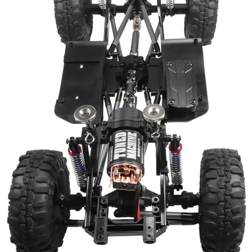 Metal Front Planetary Gearbox Transfer Case Transmission Drive Shaft Skid Plate Set for 1/10 RC Rock Crawler SCX10 II 90046 Chassis Metal Prefixal Gearbox Upgrade (Silver) - color: Silver