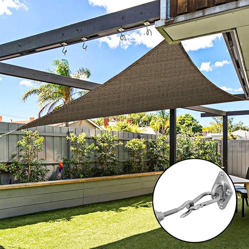 YOFIT 44 Pcs Shade Sail Hardware Kit 5 Inch Outdoor Sun Sail Accessories | 304 Stainless Steel Turnbuckles & Brackets for Triangle/Rectangle Sails, Patio Canopy Installation Hardware Set - size: 5 inch 44 pcs