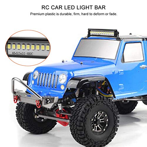 LED Light Bar, Bright Waterproof with Mount Bracket, RC Car Light Bar for 1/10 Scale Crawlers Off-Road Night Driving Competition