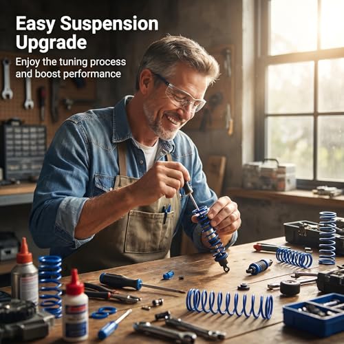 8445A Blue Progressive Rear Shock Springs 3-Pack – Compatible with Losi 5IVE-T, DBXL, Super Baja Rey, GTR Shocks