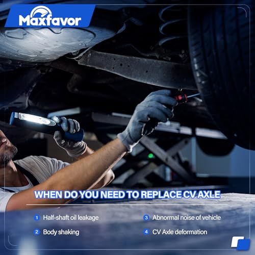 Maxfavor CV Axle Shaft Assembly fit for 2007-2011 Dodge Caliber, | 2007-2017 Jeep Compass Patriot, Automatic CVT Trans FWD (Front Wheel Trans), CV Axle Front Passenger Driver