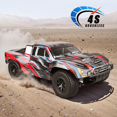 RC Wheel Set 4pcs Tires and Wheels Rims Pre-Glued SCT Tires for 1:10 RC Short Course Truck Slash 4x4 2WD VKAR 10SC HPI Losi SCT Redcat Blackout SC (Style B) - style: Style B